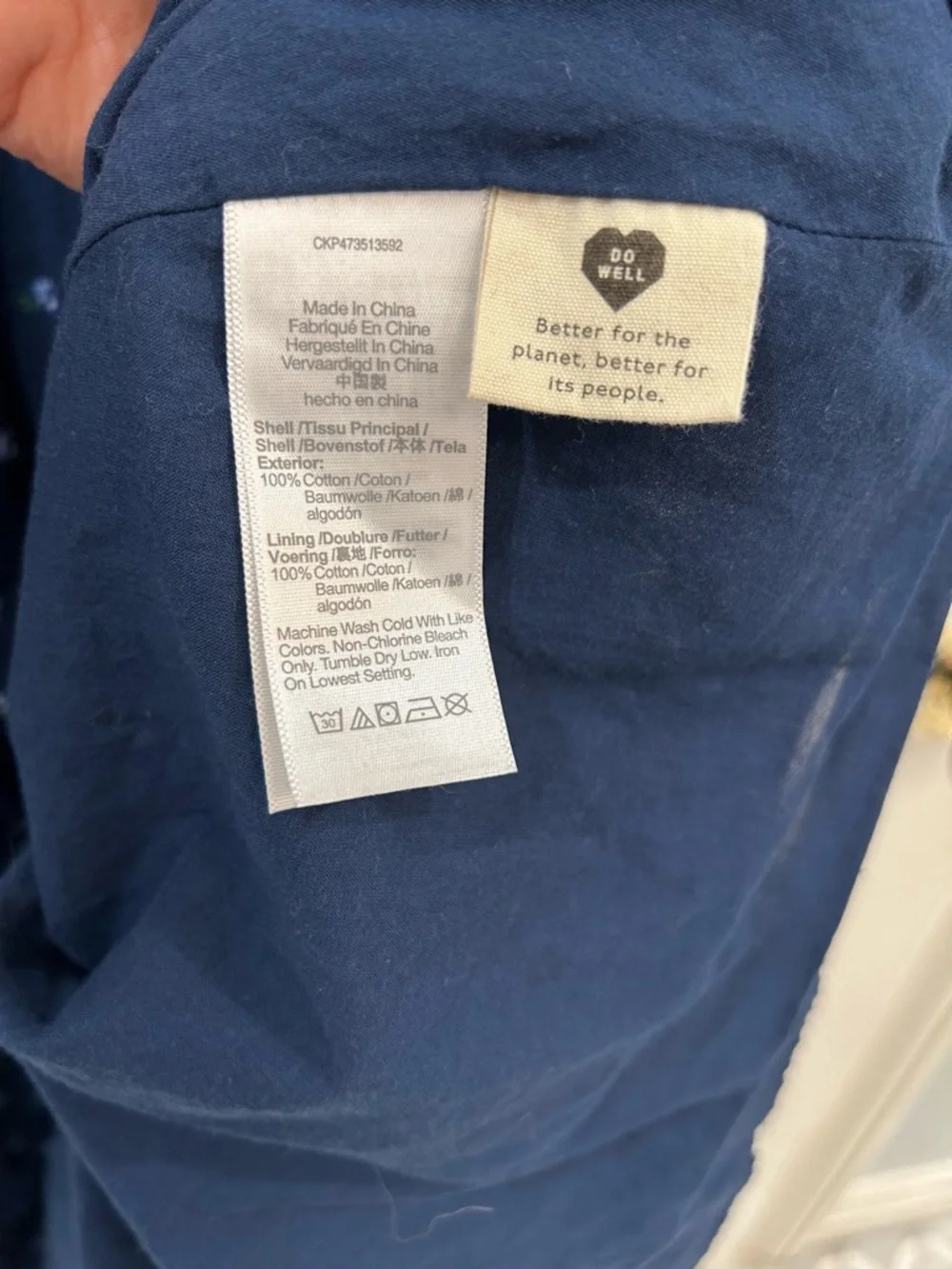 Sold Madewell Matching Set Cotton Blue Floral Smocked Crop Top Maxi Skirt Large - Picture 10 of 16